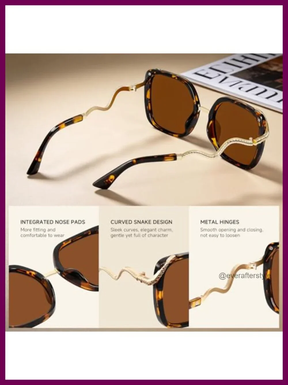 Women's Oversized Square Sunglasses HD Polarized UV Protection